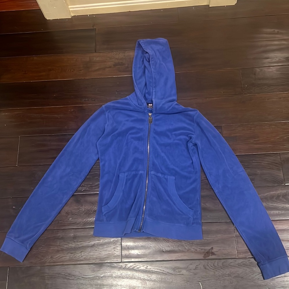 E.vil Juniors Large Blue Zip Up Hoodie